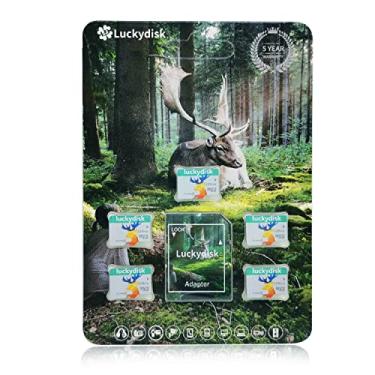 Imagem de Luckydisk Pacote com 5 cartões micro SD de 128 MB (não GB) com adaptador SD, cartão de memória microSD para arquivos pequenos, não para a série Camera-Nature
