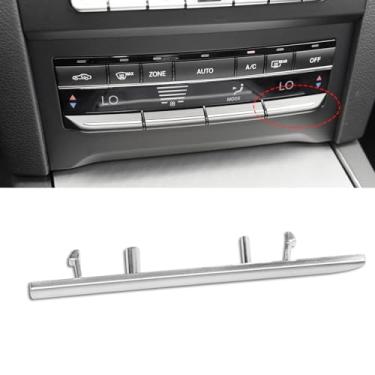 Imagem de Jaronx Compatível com Mercedes Benz AC Button Trim E Class W212, botão de controle climático, acabamento cromado, botão de ar condicionado, acabamento prateado para Classe E W212 E63 AMG E250 E350