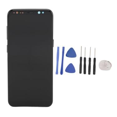Imagem de Tela de Substituição para Galaxy S8, Conjunto Digitalizador de Tela de Toque LCD para Display LCD TFT Galaxy S8 Com Ferramentas de Reparo de Moldura, Sem Impressão Digital
