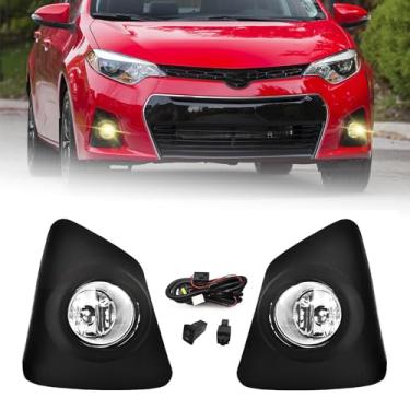 Imagem de Shocklight Faróis de neblina compatíveis com Toyota Corolla S/SE 2014-2016 com chicote de fiação e interruptor, lâmpada de para-choque frontal