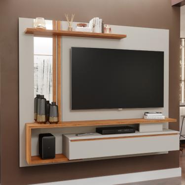 Imagem de Painel para TV até 60 Polegadas Treviso Permóbili - Off White/Cinamomo