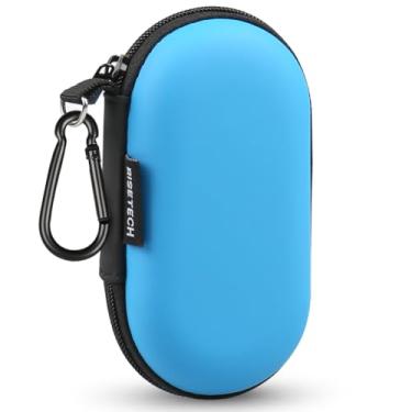 Imagem de Capa para fone de ouvido RISETECH com suporte para fone de ouvido EVA, bolsa de armazenamento pequena com zíper compatível com fones de ouvido, AirPods, Beats Flex, Urbeats3, fones de ouvido sem fio