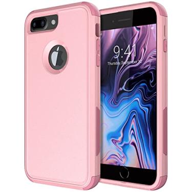 Imagem de Diverbox Capa para iPhone 8 Plus, capa para iPhone 7 Plus [à prova de choque] [à prova de poeira], capa para celular com proteção resistente para Apple iPhone 8 Plus e 7 Plus (rosa)