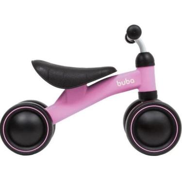 Imagem de Bicicleta Equilíbrio 4 Rodas Infantil Rosa Buba 12m+