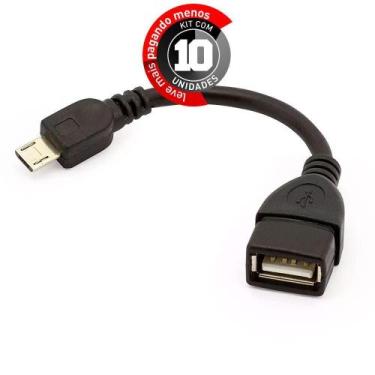 Imagem de Adaptador Usb Fêmea Para Micro Usb Macho - Kit Com 10 - Cirilo Cabos