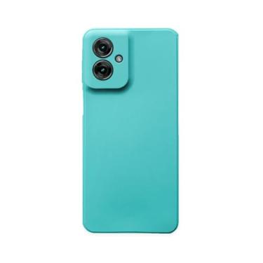 Imagem de GR Global Revolution, Capa Capinha Aveludada Anti Impacto Para Motorola Moto G55 Cor:Verde-agua