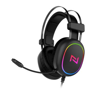 Imagem de Headset Gamer Neologic Ngx Dark Rgb Drivers De 50Mm Plug:2*3.5Mm +Usb Preto - Ngxdark