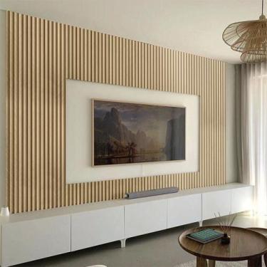 Imagem de Revestimento de Parede 3D PVC Modelo Maranta Freijó 2,9m x 16cm - Open