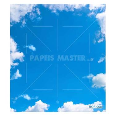 Imagem de Papel De Teto Céu Azul Nuvem Branca Dia Manhã 3,5M Rof08 - Você Decora