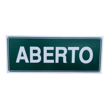 Imagem de Placa de Sinalização 30x10 Duplo Aberto/fechado - ASELETRO