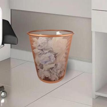 Imagem de Lixeira para escritório quarto 10l rose gold - Crist Store