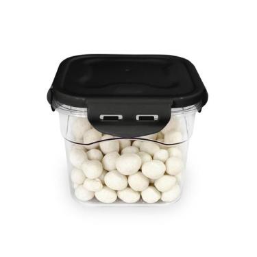 Imagem de Kit 2 Pote Hermético Acrílico Tampa com Trava Quadrado Porta Mantiment