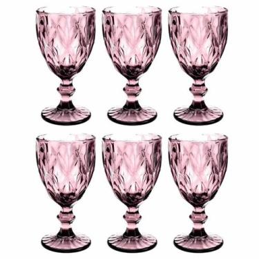 Imagem de Jogo De Taças 6 Peças Para Água Suco Vinho 325ML Em Vidro Cristal Diam