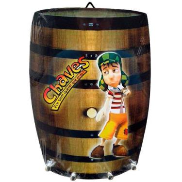 Imagem de Porta Chaves Barril Chaveiro Decorativo em Madeira - Turma do Chaves -