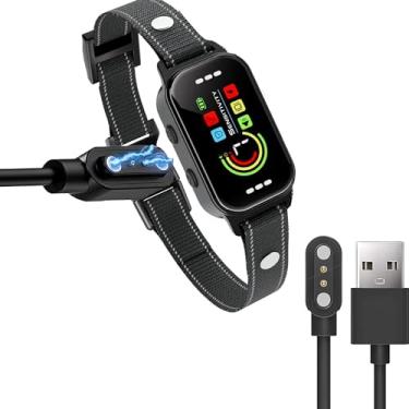 Imagem de Compatível com carregador de coleira de latido para cães Pituau, carregador de substituição magnético compatível com coleira de latido de cachorro Pituau (preto)