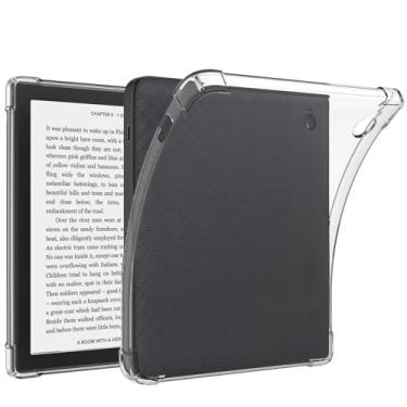 Imagem de JKhandy Capa transparente para Kobo Libra Color (modelo: N428, versão 2024), capa traseira ultrafina leve à prova de choque de TPU macio, transparente