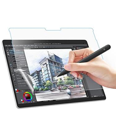 Imagem de MoKo Película de PET fosca para Microsoft Surface Pro 9 de 13 polegadas 2022/Pro 8 2021/Pro X, escrever, desenhar e esboçar com S-Pen como em papel, filme PET fosco antirreflexo