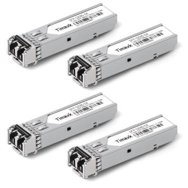 Imagem de Timaxk 1.25G SFP 1000Base-SX, 850nm MMF, até 550 metros, LC Multi Mode 1G Fiber Transceptor Modular para Cisco, Meraki, Ubiquiti UniFi, Mikrotik, Intel, Netgear, D-Link, Qnap, Linksys e mais