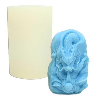 Imagem de Tone Fun Moldes de silicone em forma de coluna de pérola Dragon Spit para fazer velas, resina, velas de aromaterapia, sabonete de cera artesanal, decoração de casa, artesanato