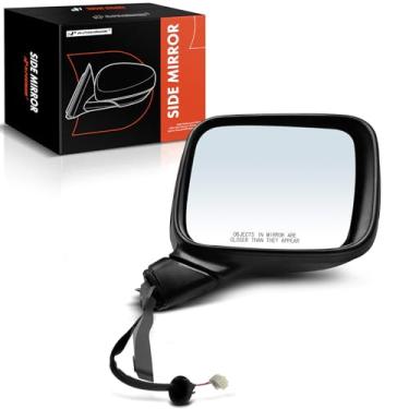Imagem de A-Premium Espelho retrovisor manual do lado do passageiro - compatível com Jeep Renegade 2015 2016 2017 2018 2019 - Espelho retrovisor externo preto dobrável manual não aquecido - # 5VY83LXHAA