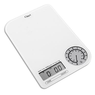 Imagem de Balança de cozinha digital Ozeri Rev com mostrador de peso eletromecânico, Gray Dial, 1