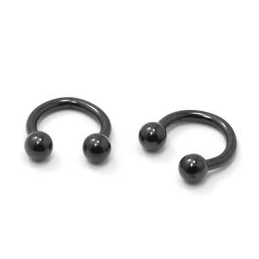 Imagem de Piercing Ferradura Preto Aço Cirúrgico - M2 Piercing