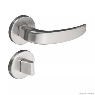 Imagem de Fechadura Vic Cromo Acetinado Banheiro - Pado