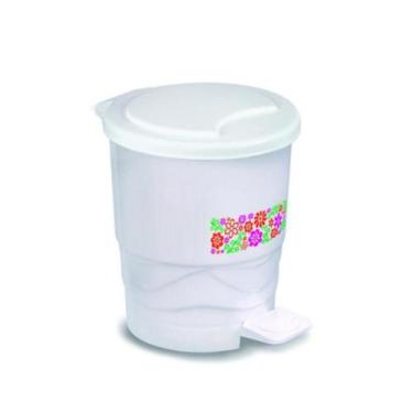 Imagem de Lixeiras com pedal 7 Litros Branca Polipropileno Novo - Brasami