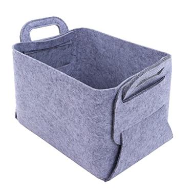 Imagem de Cestos de armazenamento, escaninhos de armazenamento portáteis cinza para sala de estar Quarto para armário de armário