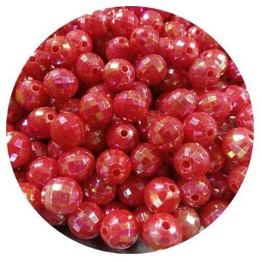 Imagem de 50 pçs miçanga bola crakelada 10MM  fruta cor  p/ bijuterias, colares,