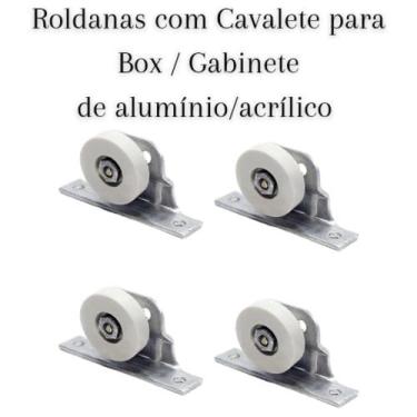 Imagem de Roldana 25mm C/cavalete Box/gabinete Acrílico. - divesiplast, 20 Unida