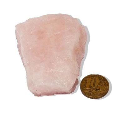 Imagem de 01 Cristal Rosa Pedra Bruto 100 a 200g Média 5 a 10cm Tipo B - Cristai