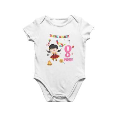 Imagem de Body Bebê Mesversario 8 meses Festa Junina em Familia Minha Primeira F