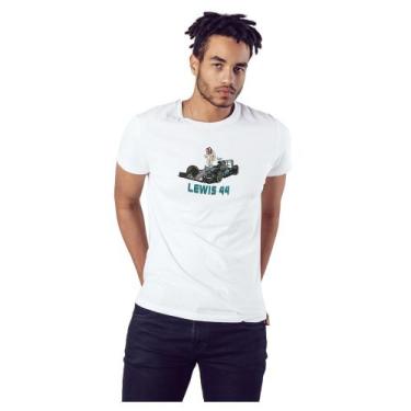 Imagem de Camiseta Lewis Hamilton Bicampeão Formula 1 - NovoManto, Branco, M