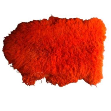 Imagem de Pelego Natural Pele De Carneiro Para Montaria Cor Laranja - AF COUROS
