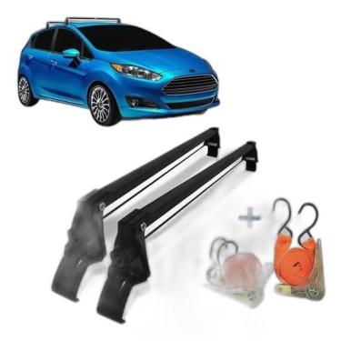 Imagem de Rack De Teto Ford New Fiesta 2013 A 2019 + 2 Cintas Catraca