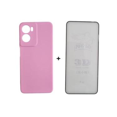 Imagem de Capa Capinha Case Aveludada + Película 3D Vidro Para Motorola Moto G05