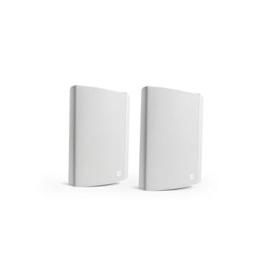 Imagem de Definitive Technology Alto-falante externo Dymension AW-550 (branco, par), suporte de superfície bidirecional, woofer de 13,3 cm, tweeter de 2,5 cm e radiador de graves passivos de 12,5 cm x 20,3 cm