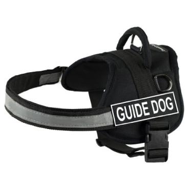 Imagem de Cinto DT Works, Cão-guia Preto/Branco, Grande - Tamanho da circunferência: 86 cm a 119 cm