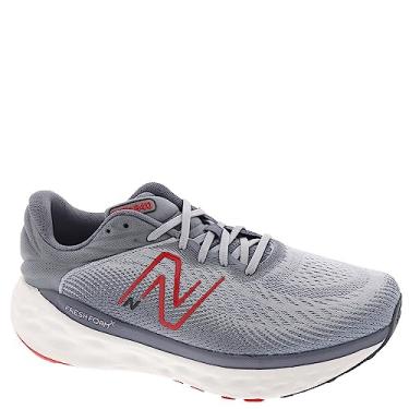 Imagem de New Balance Fresh Foam X 840f V1 Tênis de corrida masculino, Alumínio cinza/vermelho verdadeiro, 43