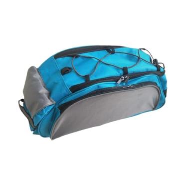 Imagem de UGPLM Saco de bicicleta Bolsa de banco traseiro traseiro Backseat Bolsa de ombro Multiplico Biciclo Panier Bag Pannier para Viajar Comprando Compras, Cinza Azulado
