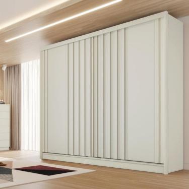 Imagem de Guarda Roupa Casal Ripado 2 Portas de Correr Galati Made Marcs