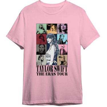 Imagem de  Camiseta Basica The Eras Tour Taylor Swift Frente E Costas - Abstract