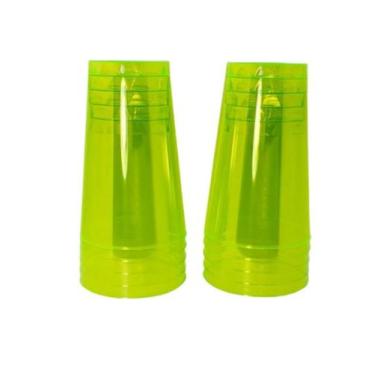 Imagem de Copo Acrílico Resistente 200ml Verde Neon - 10 unid - Sertplast