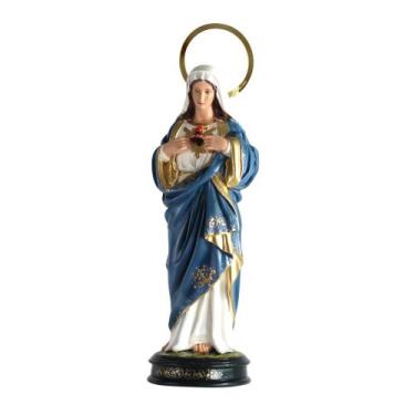 Imagem de Imagem Imaculado Coração de Maria 30cm Original Artesanato Costa