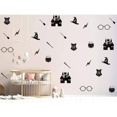 Imagem de Adesivo De Parede Harry Potter 50 Miniaturas 7-12cm