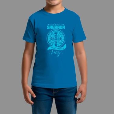 Imagem de Camisetas Infatil Básica Casual Estilosa Manga Curta Gola Redonda Sagr