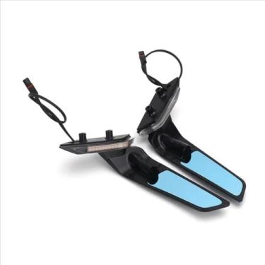 Imagem de Espelho retrovisor de motocicleta para BMW S1000RR S1000 RR S 1000 RR s1000rr 2019-2023 Espelho retrovisor lateral indicador de sinal LED