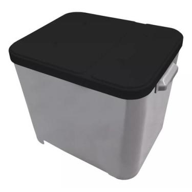 Imagem de Container Porta Ração Capacidade 15Kg Cinza - Furacão Pet
