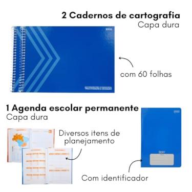 Imagem de Kit Material Escolar Ensino Fundamental 4°- 6° ano Lista SME (Azul)